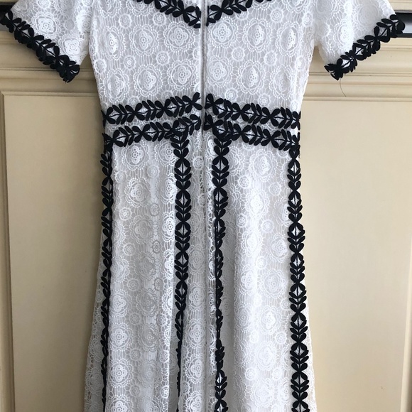 Maje White Lace Midi Dress - Picture 7 of 7